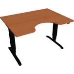 Elektricky výškově stavitelný stůl Hobis Motion Ergo - 3 segmentový, standardní ovladač Šířka: 120 cm, Barva desky: třešeň, Barva kovu: černá RAL 9005 Šířka 120-180 cm / 27 barevných variant
