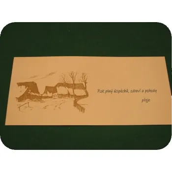 Vánoční dekorace Novoroční blahopřání 10x21cm - volně