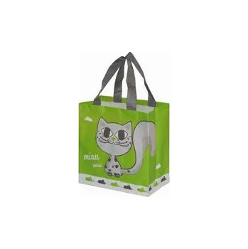 Nákupní taška na pamlsky Miau 10 l 27 x 25 x 15 cm zelená