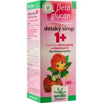 Natures Beta Glucan Dětský sirup 1+ lesní jahoda 100 ml
