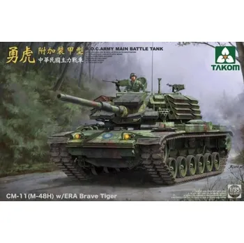 Plastikový model Takom 1/35 CM-11 Brave Tiger w/ERA M-48H