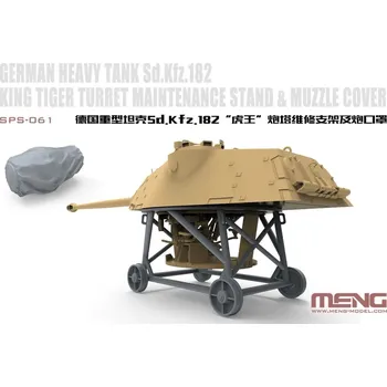 Plastikový model Meng 1/35 	German Heavy Tank Sd.Kfz. 182 King Tiger Turret Maintenance Stand & Muzzle Cover
