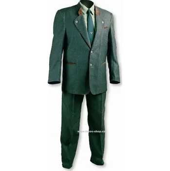 Pánský oblek Myslivecký oblek M-hnědý límec