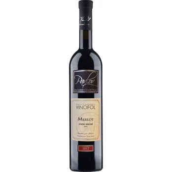 Víno Víno Merlot výběr z hroznů suché 2017 0,75 l Vinofol Novosedly