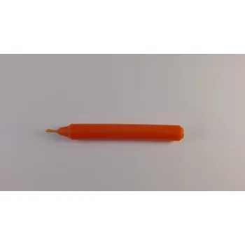 Karnevalový doplněk Svíčka vánoční i lampionová-hladká-oranžová 12ks O12mm, délka 95mm