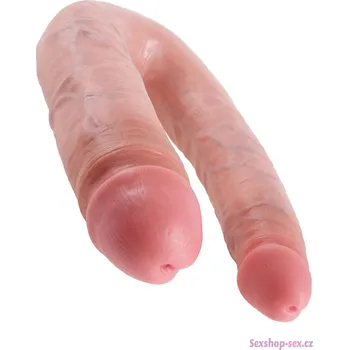 Dildo Dvojité realistické dildo Pipedream King Cock Large Double Trouble (22 cm)