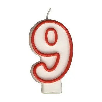 Svíčka Číslová svíčka &quot;9&quot; 75 mm [1 ks]