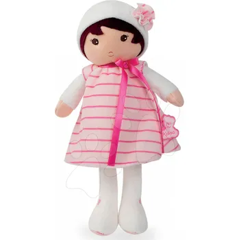 Panenka Panenka pro miminka Rose K Tendresse Kaloo 25 cm v proužkovaných šatech z jemného textilu v dárkovém balení od 0 měsíců