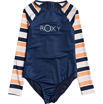 Neoprenový oblek plavky Roxy Made For Roxy Onesie LS - NHJ3/Cadmium Orange Pong Stripes 16 let