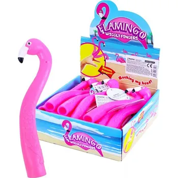 Žertovný předmět Plameňák žertovný na prst 15cm