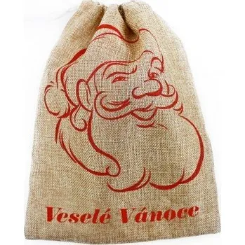 Karnevalový doplněk Pytlík vánoční Veselé Vánoce, juta