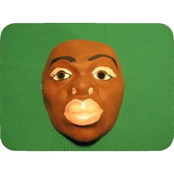 Karnevalová maska Maska papírová - černoška