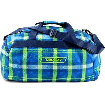 Target Cestovní taška kostkovaná modro-zelená