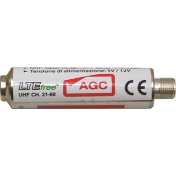 Anténní zesilovač Anténní předzesilovač Emme Esse 16dB F-F 81942AG tvaru válečku, s AGC