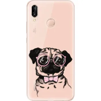 Pouzdro na mobilní telefon Silikonové pouzdro iSaprio - Huawei P20 Lite - The Pug (Odolný silikonový kryt, obal, pouzdro iSaprio - Huawei P20 Lite - The Pug - skvělá ochrana a pružnost, stylový UV potisk, lehkost, tiskne se v České republice)