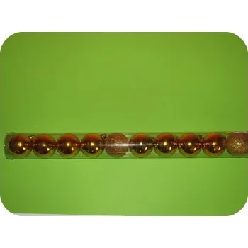 Vánoční dekorace Koule vánoční 4 cm válec 10ks nebo 12ks -zlaté