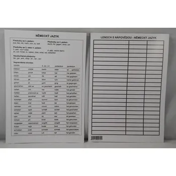 Psací podložka Lenoch A5 s nápovědou - němčina
