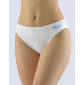 Kalhotky GINA dámské kalhotky klasické s úzkým bokem, úzký bok, bezešvé, jednobarevné Natural Bamboo 00045P bílá dunaj L/XL