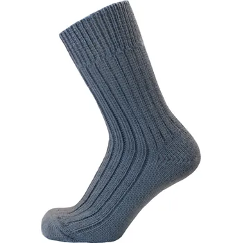 Pánské ponožky KNITVA Silné 100% bavlněné silné ponožky GITA šedá tmavá 35