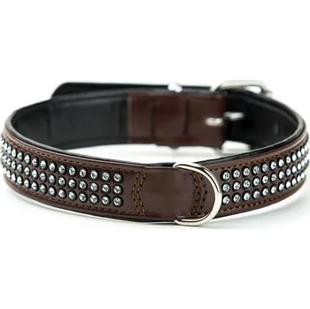 Nobby Crystal obojek hnědý, 47 cm/22 mm