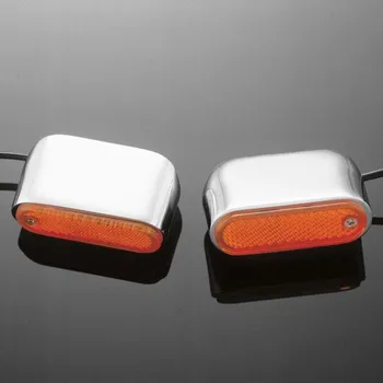 Osvětlení pro motocykl Highway Hawk H68-608 Blinkry Oval na řídítka 25mm chrom