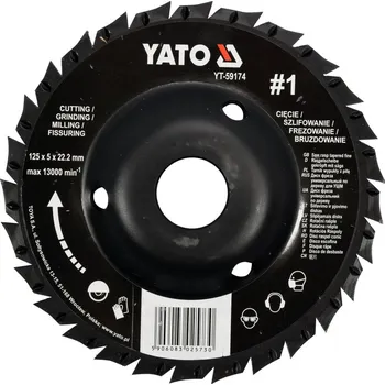 Řezný kotouč Yato Rotační rašple pilková úhlová typ 1 125 mm
