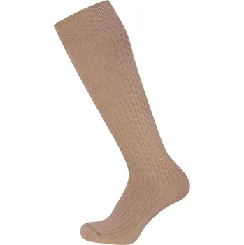 Pánské ponožky KNITVA Bavlněné podkolenky ELKEN béžová světlá 37