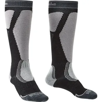 Pánské termo ponožky Bridgedale Ski Easy On Black/Light Grey