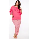 Taro, dámské pyžamo 2328-Agnieszka, dlouhý rukáv, červená, vel. 4XL