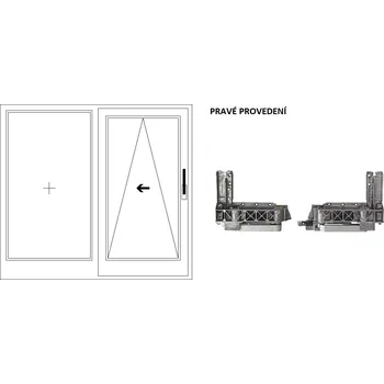 Dveřní kování G-U vozíky pro posuvné dveře 966/150 Provedení: Pravé