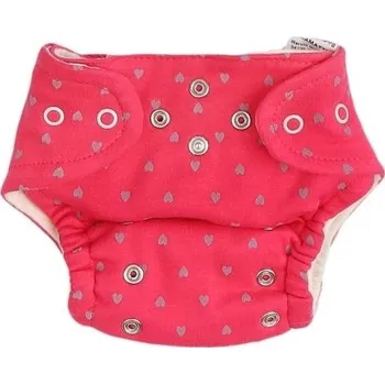 Plenkové kalhoty Mamatti Látková plenka EKO sada - kalhotky + 2 x plenka, vel. 5 - 14 kg, Hearts, 5 - 14 kg