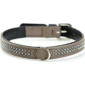 Nobby Crystal obojek tmavě šedý, 37 cm/17 mm