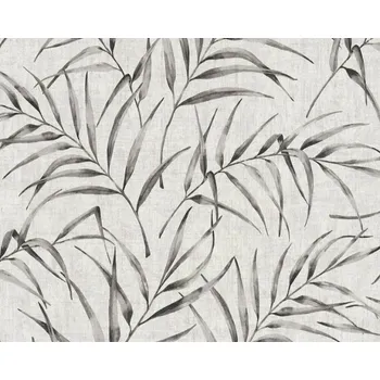 Tapeta Vliesová tapeta 373352 béžovo- šedá, listy / Tapety na zeď 37335-2 Greenery (0,53 x 10,05 m) A.S.Création