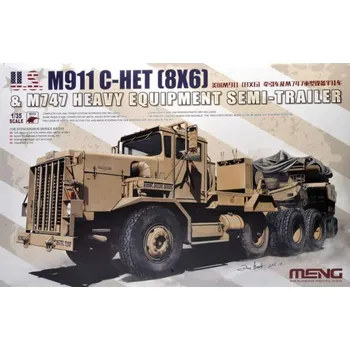 Plastikový model Meng 1/35 U.S. M911 C-HET (8x6) and M747 Heavy Equipment Semi-Trailer