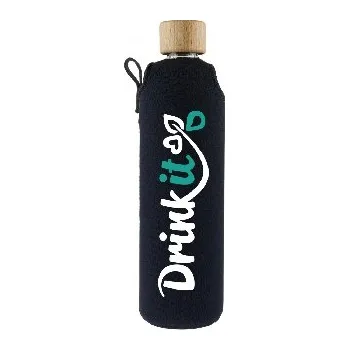 Láhev Drink it Skleněná láhev s neoprénovým obalem Klasik 350ml