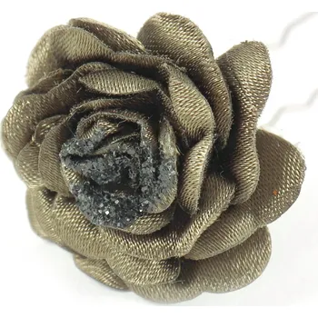 Sponka - vlásenka s květem Barva: zeleno-šedá