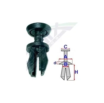 Příchytka panelu pod čelní sklo Romix C30812 - 10 ks