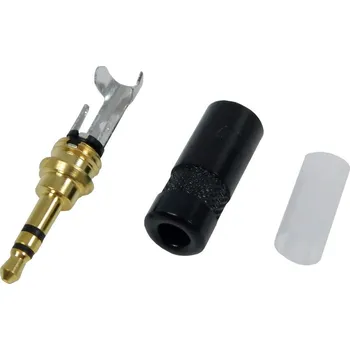 Audio kabel Konektor JACK 3.5mm stereo pozlacený, NYS231BG - sameček TVRZENÝ PLAST