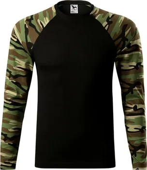 pánské tričko Malfini Camouflage LS Brown