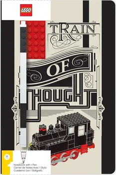Zápisník LEGO Stationery A5 s černým perem Train of Thought