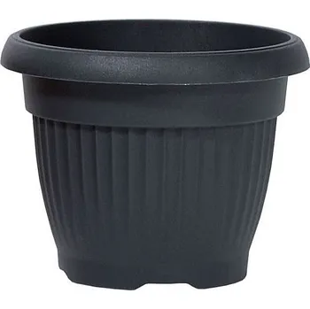 Květináč Kulatý květináč - TERRA antracit 35 cm