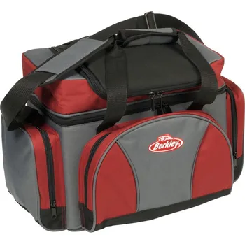 Pouzdro na rybářské vybavení BERKLEY Přívlačová taška s krabičkami Berkley System Bag Grey Red XL
