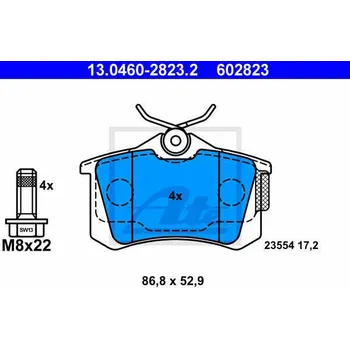 Brzdová destička ATE 13.0460-2823.2