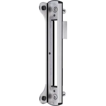 brána LOCINOX SFKM QF ALUM - dorazová lišta pro zadlabací zámky , pro profil 40 až 60 mm, pro křídlové branky, stříbrná