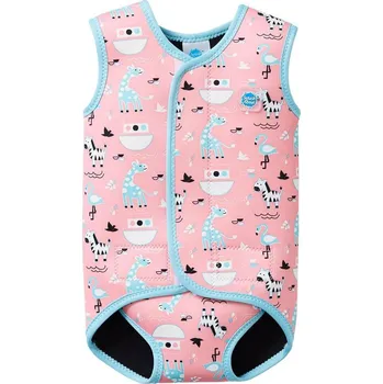 Neoprenový oblek Splash About Baby neoprén-kombi - ZVÍŘÁTKA RŮŽOVÁ 0 - 6 měs