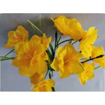 umělá květina Narcis kytička, 2 barvy, Barva žlutá J152