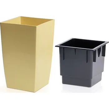 Květináč Vysoký květináč - Coubi DUW krémový 16 x 16 cm