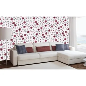 Tapeta DIMEX | Vliesová tapeta na zeď Dimex Line WP-042-01 | 0,75 x 10 m | bílá, šedá, červená + Vliesová tapeta na zeď Dimex Line WP04301 v rozměru 0,75 x 10 m