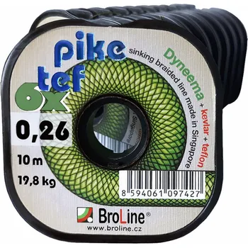 Broline Pike Tef 6x pletená šňůra 10 m průměr: 0,26 mm