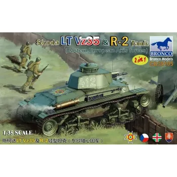 Plastikový model Bronco 1/35 Škoda LT Vz35 & R-2 Tank (2 in 1) Eastern European Axis forces